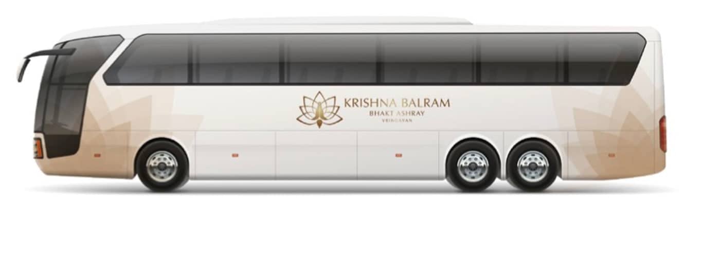 Krishna Balram Bhakt Ashray pilgrimage bus concept